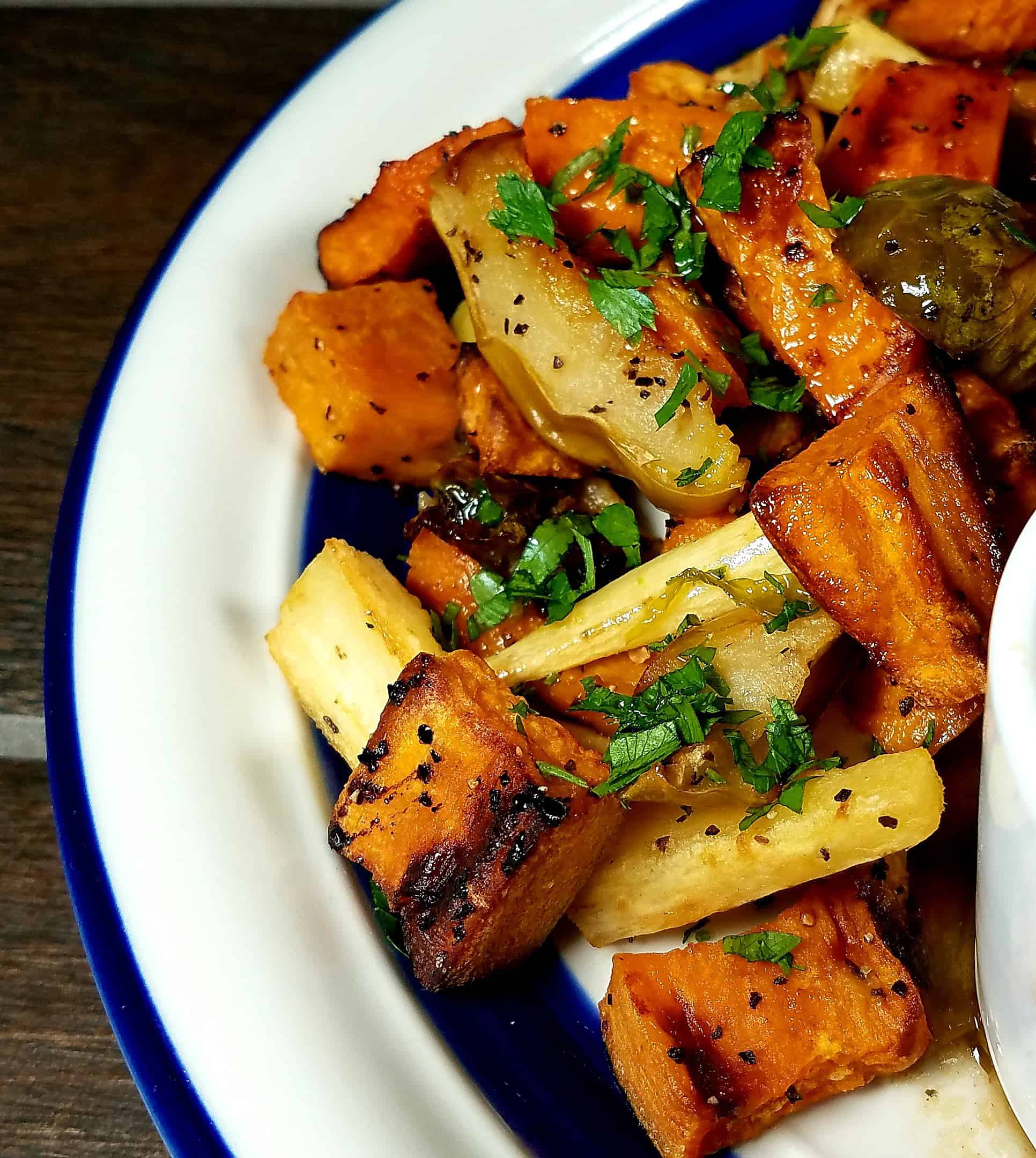 Autumn roasted vegetables - a perfect fall side dish and party food.